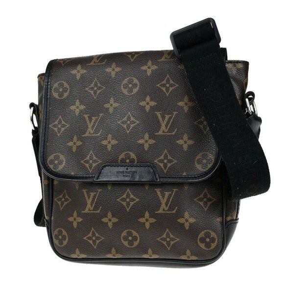 LOUIS VUITTON Bass PM Shoulder Bag Monogram Macassar Brown Black - Picture 1 of 15